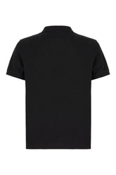 Black stretch cotton polo shirt -  | Wise