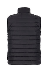 Midnight blue nylon sleeveless down jacket -  | Wise