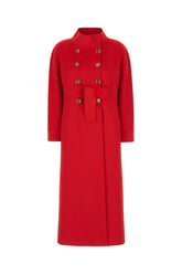 Red wool blend coat -  | Wise