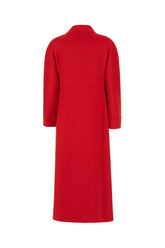 Red wool blend coat -  | Wise