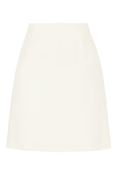 Ivory wool blend mini skirt -  | Wise