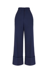 Blue wool blend pants -  | Wise