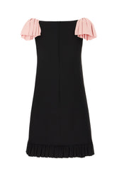 Black wool blend mini dress -  | Wise