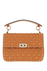 Camel nappa leather medium Rockstud Spike handbag -  | Wise