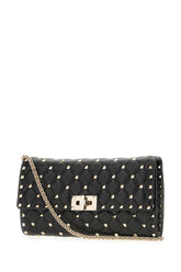 Black nappa leather Rockstud shoulder bag -  | Wise