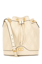 Ivory leather crossbody bag -  | Wise