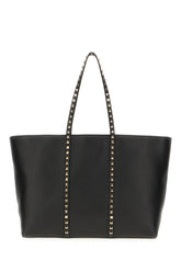 Black leather shopping bag -  | Wise