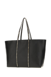 Black leather shopping bag -  | Wise