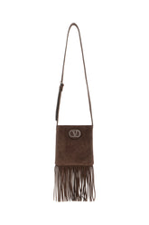 Dark brown suede Nellcôte shoulder bag -  | Wise