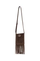 Dark brown suede Nellcôte shoulder bag -  | Wise