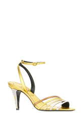 Gold Ladycrush nappa leather sandals -  | Wise