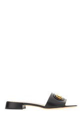 Black leather slippers -  | Wise