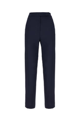 Midnight blue wool blend pants -  | Wise