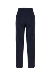 Midnight blue wool blend pants -  | Wise