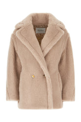 Antiqued pink alpaca blend coat -  | Wise