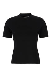 T-shirt in misto viscosa stretch nera -  | Wise