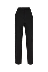 Black wool blend pants -  | Wise