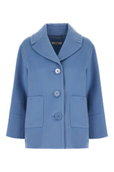 Cerulean blue wool coat -  | Wise