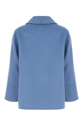 Cerulean blue wool coat -  | Wise