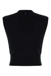 Black wool blend vest -  | Wise