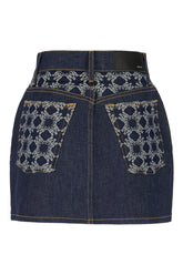 Blue denim mini skirt -  | Wise