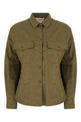 Olive green poplin shirt -  | Wise