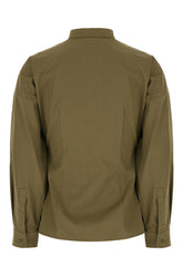 Olive green poplin shirt -  | Wise