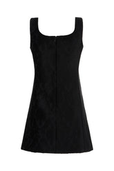 Black viscose blend mini dress -  | Wise