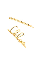 Gold metal Chloé Iconic hair clips -  | Wise