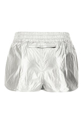 Silver nylon shorts -  | Wise