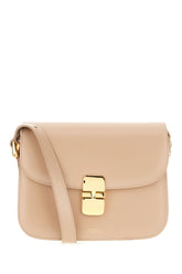 Powder pink leather small Grace crossbody bag -  | Wise