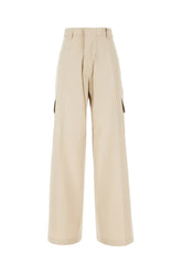 Cappuccino stretch cotton cargo pants -  | Wise