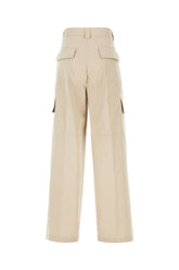 Cappuccino stretch cotton cargo pants -  | Wise