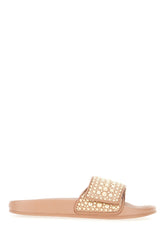 Biscuit canvas and leather Fitz/F slippers -  | Wise