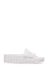 White rubber Diamond Slide/F slippers -  | Wise