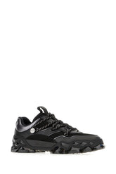 Black leather and fabric Diamond X II/F sneakers -  | Wise