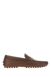 Chocolate leather Gommino loafers -  | Wise