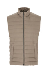 Dove grey nylon sleeveless down jacket -  | Wise