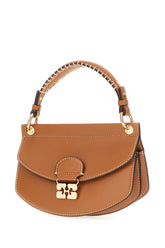 Brown synthetic leather small Bou handbag -  | Wise