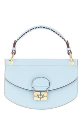 Pastel light blue synthetic leather small Bou handbag -  | Wise