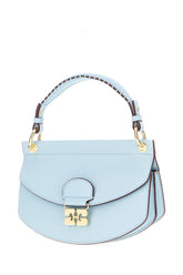 Pastel light blue synthetic leather small Bou handbag -  | Wise