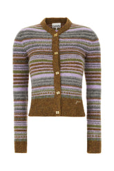 Cardigan in misto alpaca stretch ricamato -  | Wise