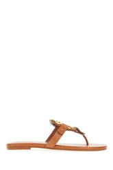 Caramel leather Miller sandals -  | Wise