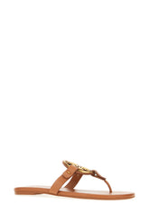 Caramel leather Miller sandals -  | Wise