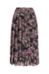 Printed silk midi-length skirt -  | Wise