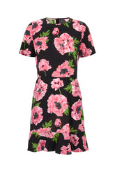 Printed silk dress -  | Wise