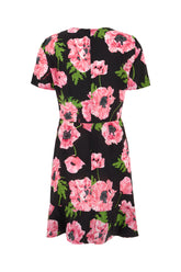 Printed silk dress -  | Wise