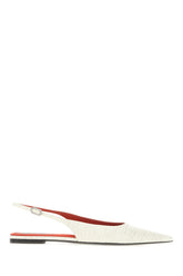 Ballerine slingback in simil pelle bianca -  | Wise