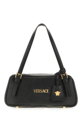 Black nappa leather Versace Tag shoulder bag -  | Wise