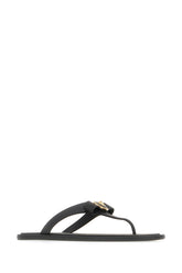 Black rubber thong sandals -  | Wise